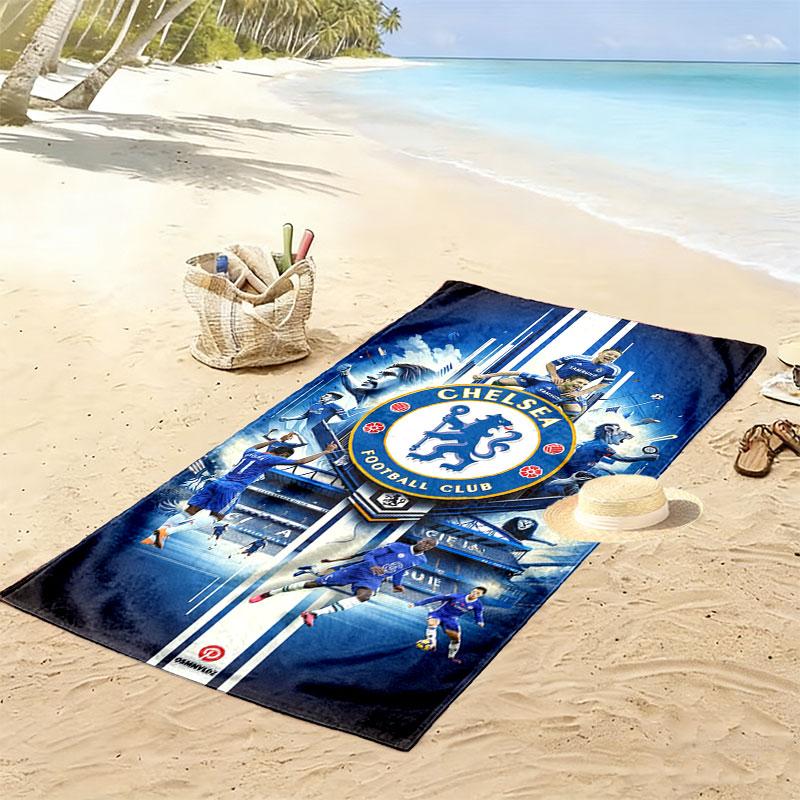 Chelsea Print Strandtuch, Großes Weiches Schnelltrocknendes Handtuch für Strand Camping Schwimmen