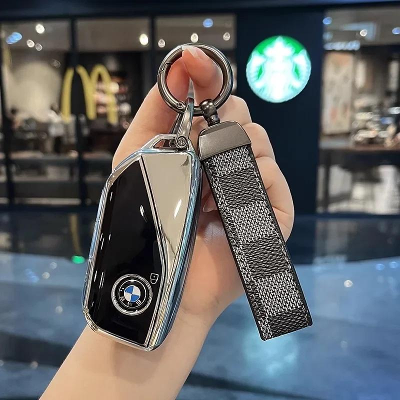Fashion New TPU Car Key Case Cover Shell Fob For BMW i7 X7 G07 LCI iX I20 X1 U11 7 Series G70 G09 XM U06 G81 M3 Protect Keychain LK5