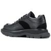 Alexander McQueen Tread Suede panelled Leather Trainers 'Black' 627222WHRH51081