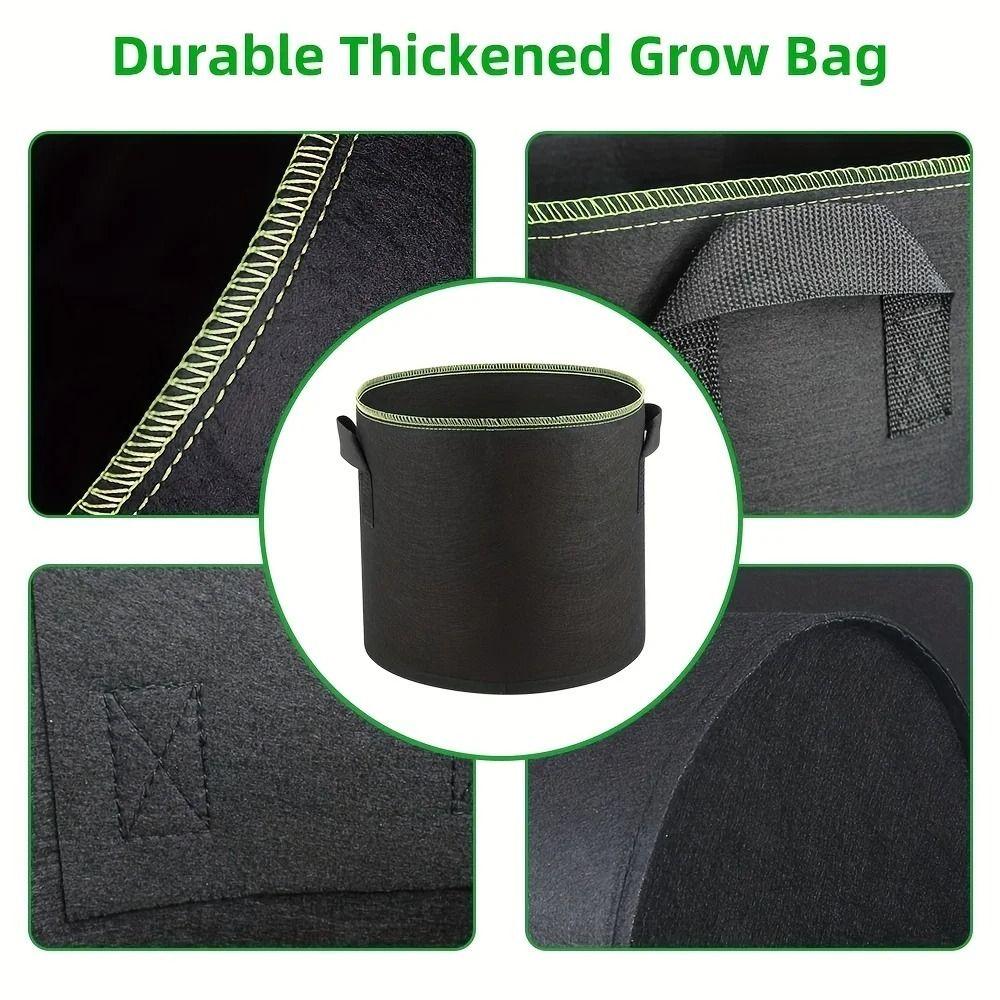 1/3/5/7/10 Gallon with Handles Grow Bag Felt Planting Container  Vegetable Tomato Potato Flower