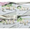Pack of 5 Cute Rabbit Jewelry Charm Flocking Cartoon Rabbit Pendant Adorable Jewelry Findings for Earrings Keychains