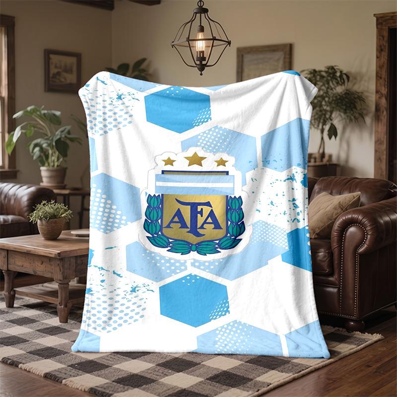 Argentina national football team Print Flannel Blanket Soft Warm Sofa Bed Throw Blanket For Home Office Bedroom