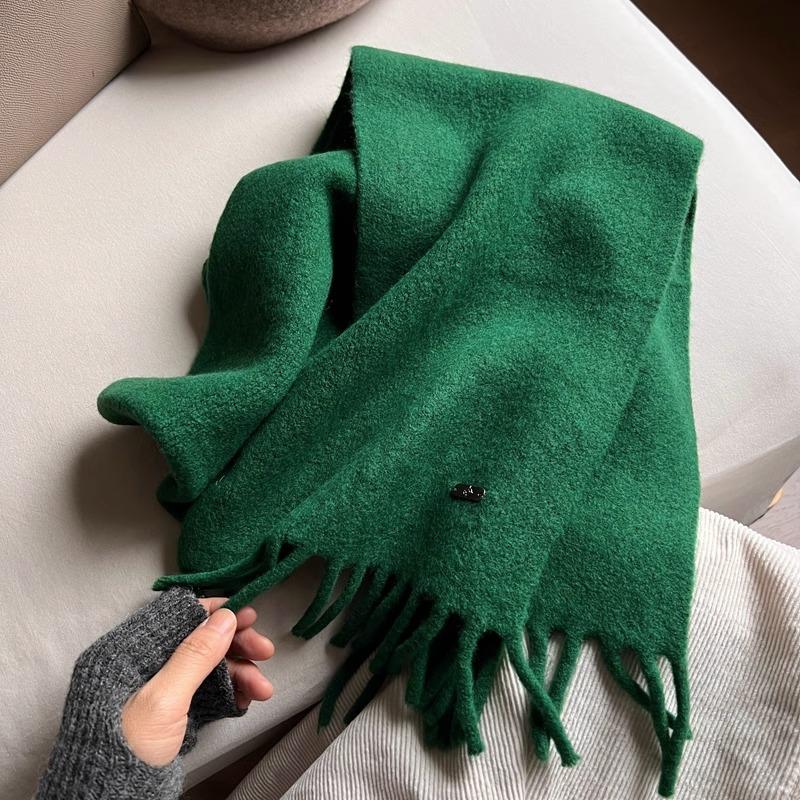 Soft Waxy Skin-friendly Wool Small Scarf for Female Winter Bloggers To Wear Colorful Scarves