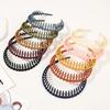Simple Solid Color Wave Hair Comb Hairband Headband Hair Hoop Bezel with Teeth Hair Accessories for Women