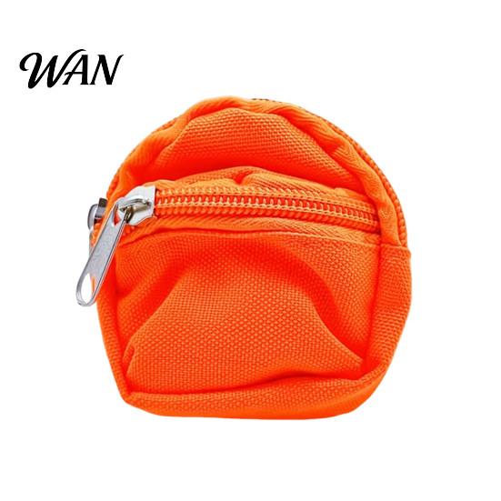 Small Zipper Pouch Mini Backpack Coin Purse, Scratch Resistant Zippered Compartment Doll Accessory Keychain Bag, Waterproof Oxford Cloth Earphone Case