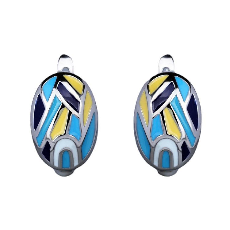 

Классические женские серьги, простые серьги-гвоздики нестандартного цвета, ювелирные изделия с эмалью, модные свадебные серьги, вечерние