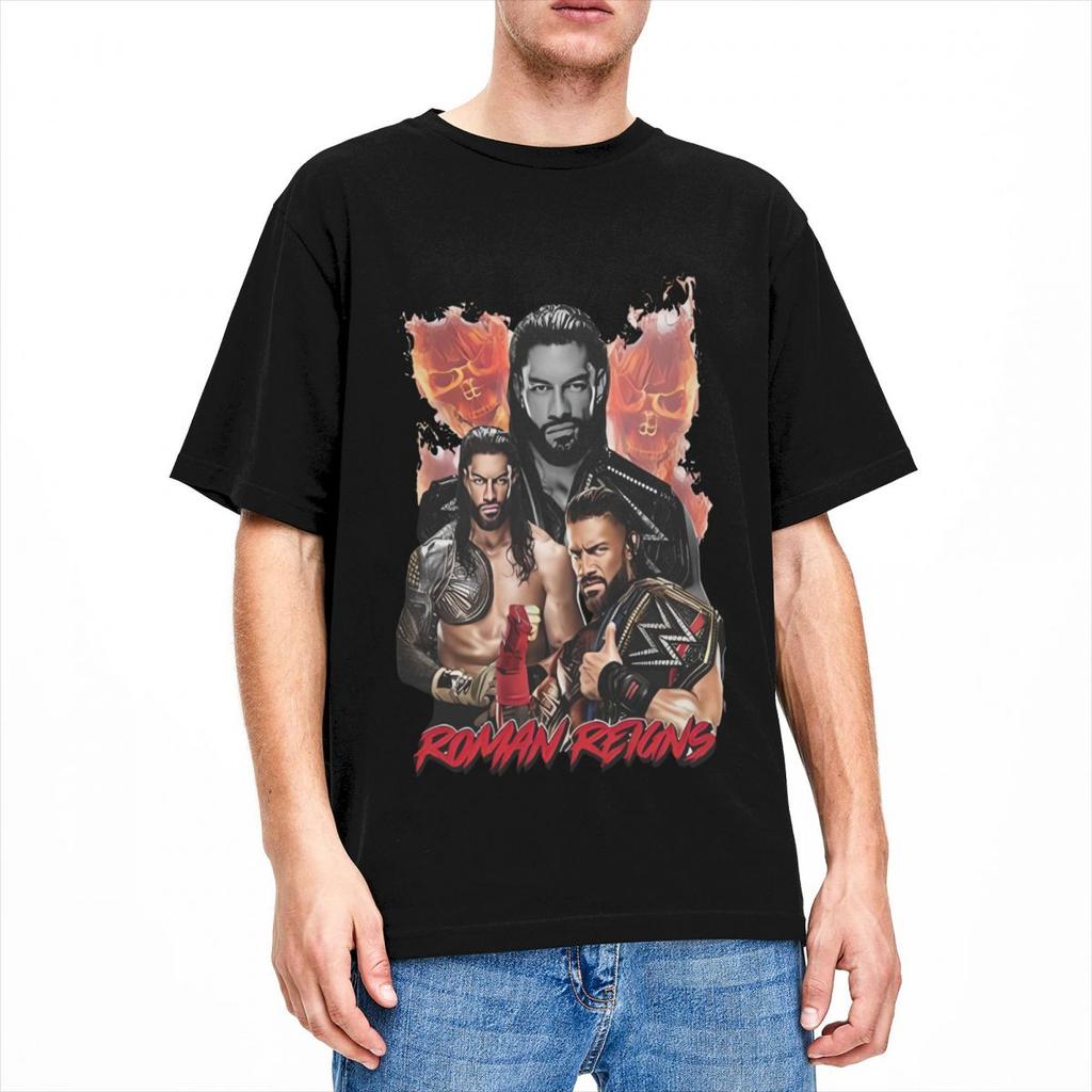Wrestler Roman Reigns Wrestling Merch T-Shirt for Men Women Funny Pure Cotton Printed Clothes