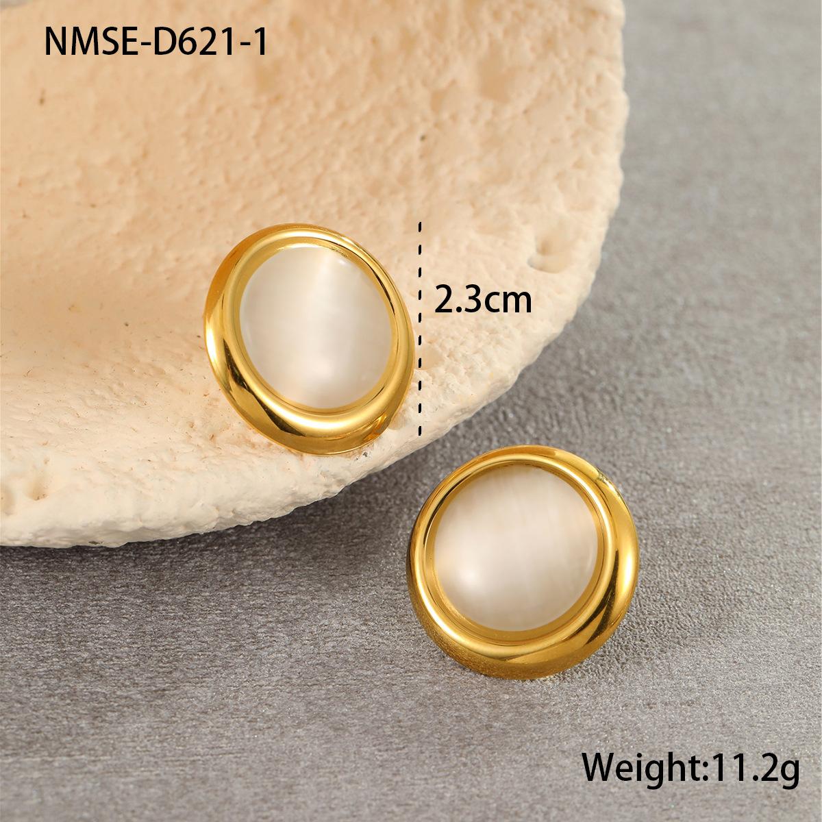 GEMCHIC Women s Titanium Steel Heart Cat Eye Earrings Open Ring Fashion Elegant Accessories Wholesale