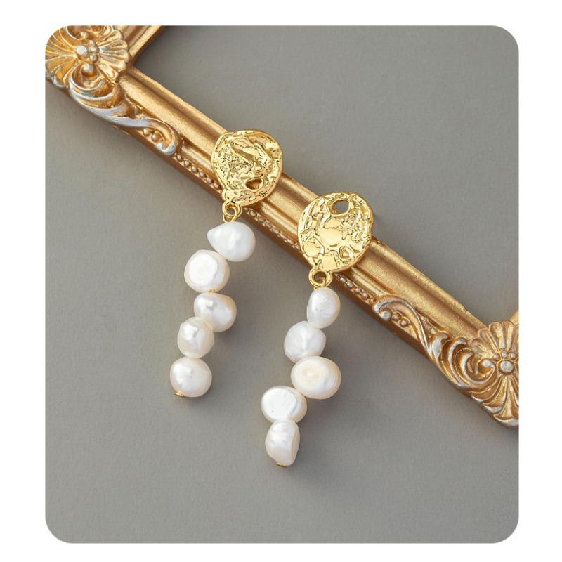 Crazy Chen Shuting Gao Ye Same Style Earrings Shu Classy Sense Niche Style Design Pearl Earrings for Women