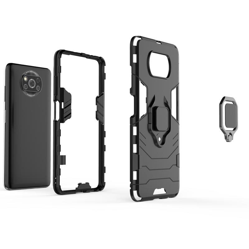 For Xiaomi Pocox3 Poco X3 Pro Nfc Case Shockproof Armor Car Ring Magnetic Back Cover For Poko Poxo Pocco Little X 3 NFC X3pro