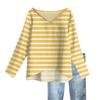Women's V-neck Long Sleeve Printed Top T-shirt