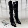 Premium Pointed Heel High Boots Children's Seasonal Fashion Comfortable Pile Boots