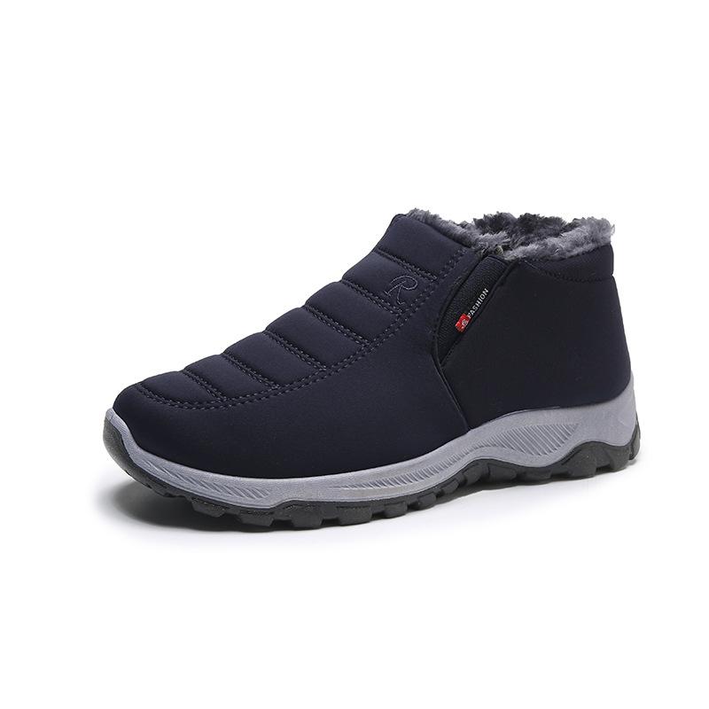 Winter new old Beijing cloth shoes men's shoes piled thickened non-slip warm comfortable snow boots waterproof cotton shoes men's
