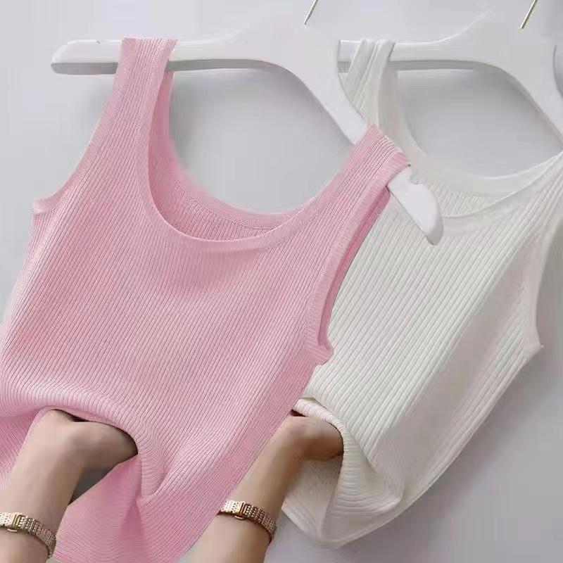 Vest Women Slim Outer Wear Inner Layering Bottomed Sleeveless Shirt Thin