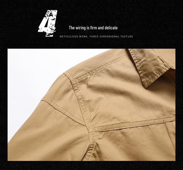Men's 26 Styles Long-Sleeve Military Cotton Workwear Shirt