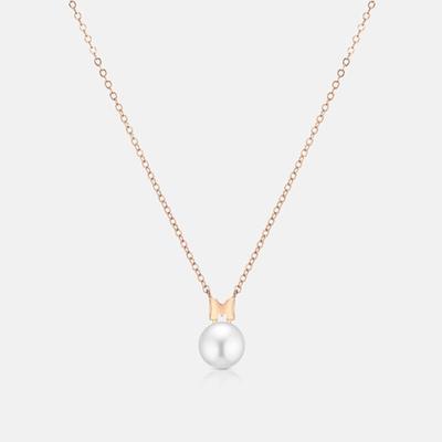 METROCITY SCHMUCK René Perla Sterling Silber Rosé Halskette A243SN9103RPH