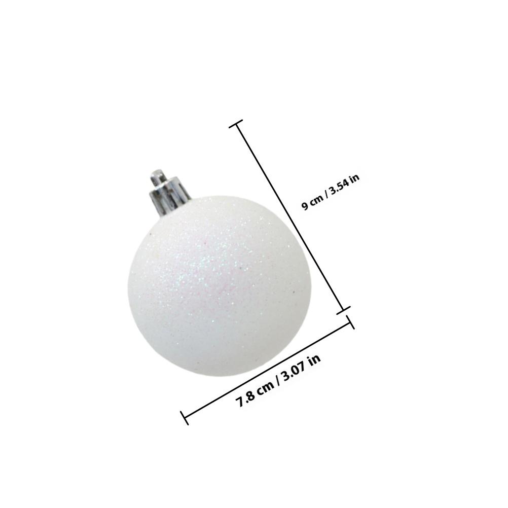 6Pcs Ball Christmas Ornaments Decorative Hanging Xmas Decorations for Tree Party Events Reusable Weather Resistant Lightweight