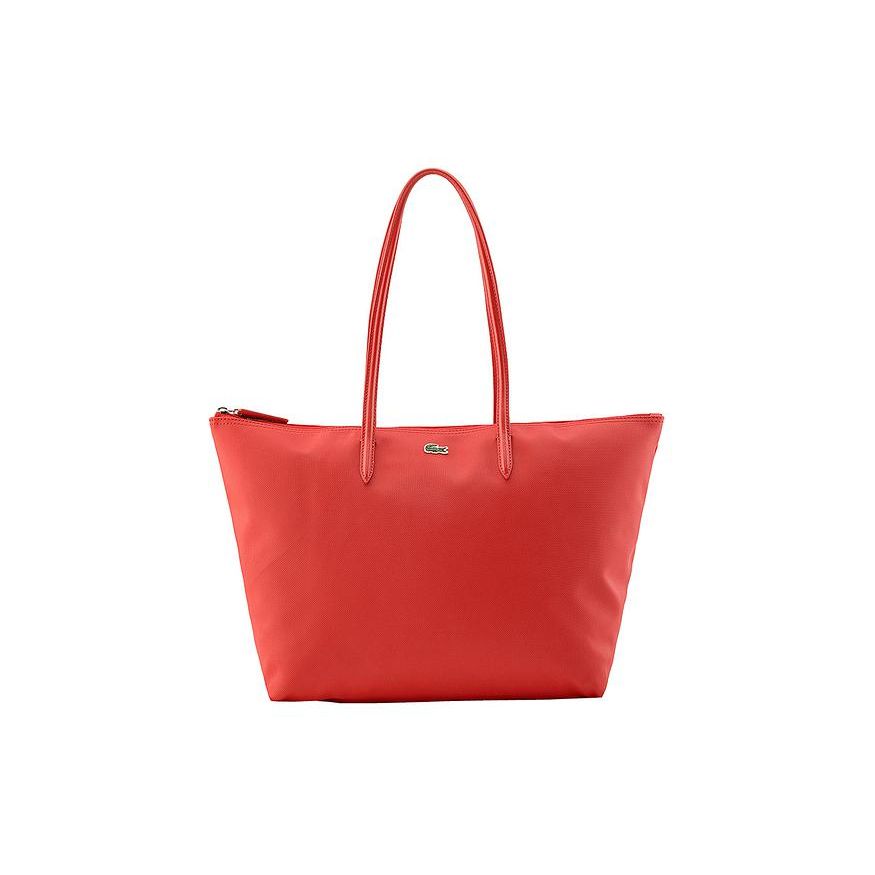 Lacoste L1212 Series Commuter Large Capacity PVC Tote Bag Women tote Red NF1888PO883 Red,Large