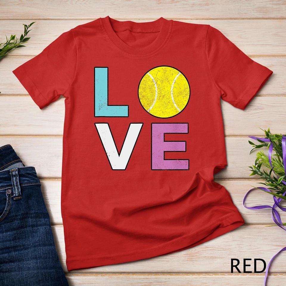 Retro I Love Tennis Unisex T-shirt 6 S