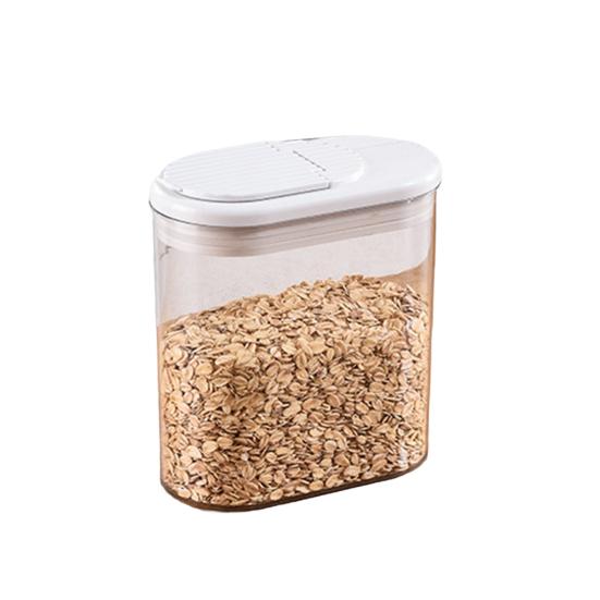 Airtight Food Storage Container Clear Plastic Container with Flip-Top Lids for Kitchen Pantry Organization Dry Food Storage Jar for Sugar Flour