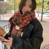 Autumn and winter atmosphere imitation cashmere scarf women's warm retro student long shawl cold scarf men