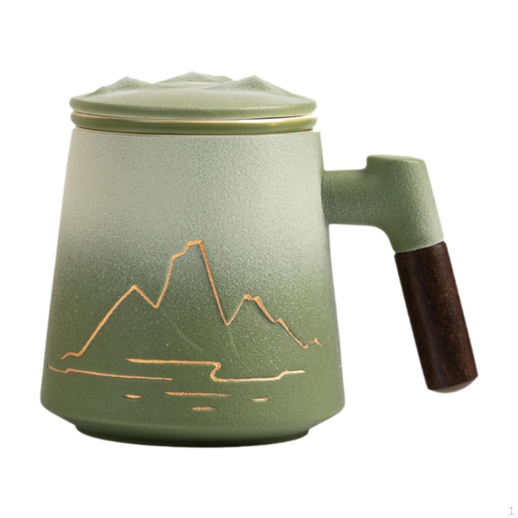 Ceramic Beverage Cup with Handle, Ideal for Morning Tea or Coffee Use