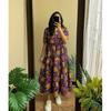 Beautiful Cotton Printed Middi Gown Dress Indian Bollywood Ethnic Kurta Set