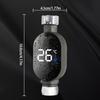 Shower LED Water Thermometer with Temperature Display, 0-99°C Range Stainless Steel ABS PC, Leak-Proof 1/2 Inch Thread