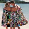 Art T-Tokidoki Towel Yoga Gym Yoga Gym Lightweight Portable for Swimming Beach Travel Sports Accessories Sandproof
