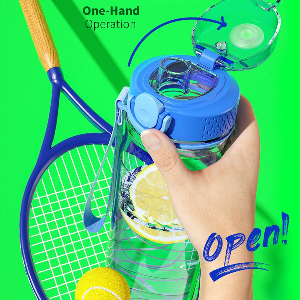 1 Liter Sports Water Bottle Large Capacity Men Women Summer Portable Plastic Bottle for Outdoor Travel Fitness Drinkware