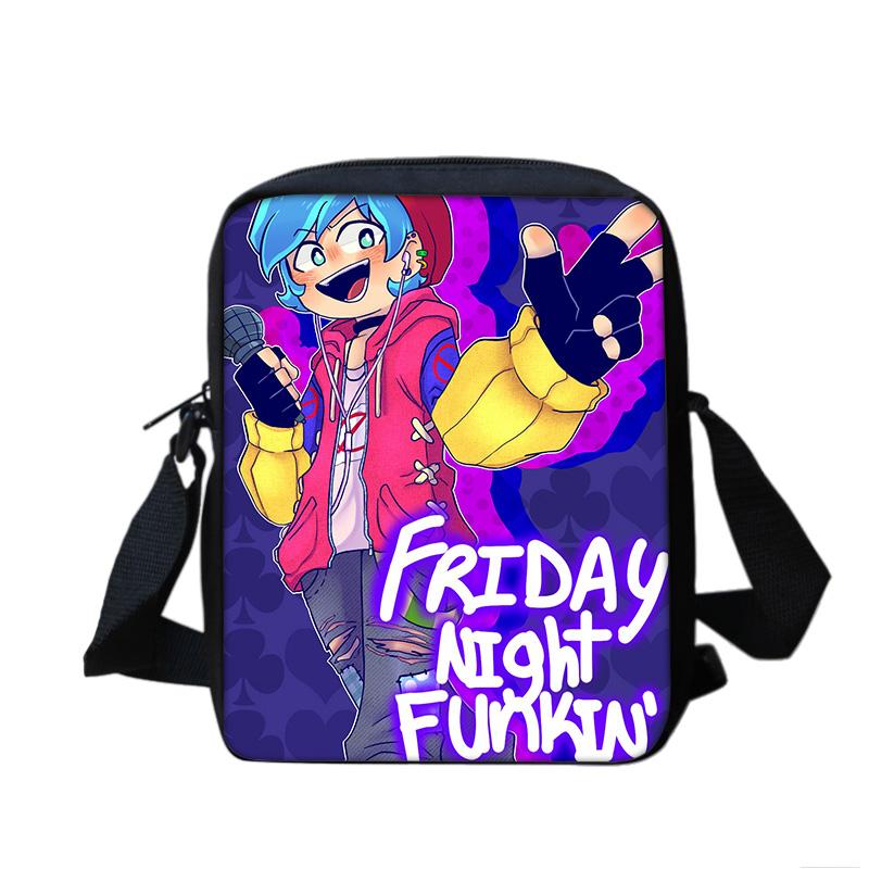 Friday Night Funkin Multifunctional Cartoon Large Capacity Shoulder Bag, the Perfect Gift for Boys and Girls On School Birthdays