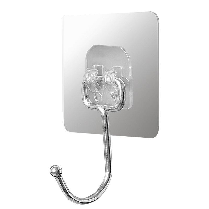 Ganci per Bagno Trasparenti Resistenti con Adesivo Forte Senza Tracce, Adesivi Senza Chiodi per Vestiti