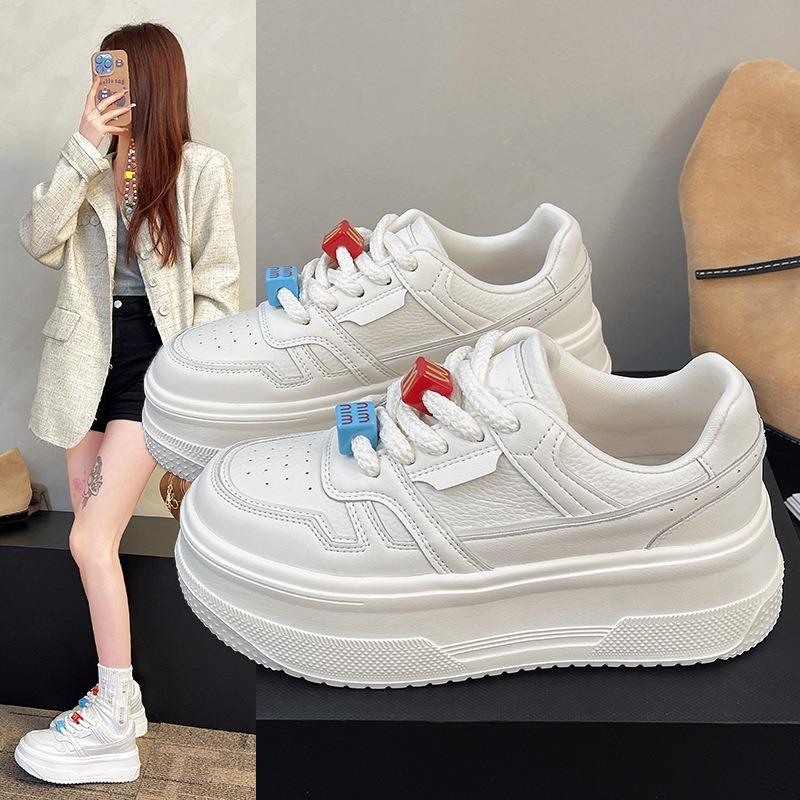 Premium thick-soled muffin little white shoes women's heightening board shoes new autumn casual sports shoes