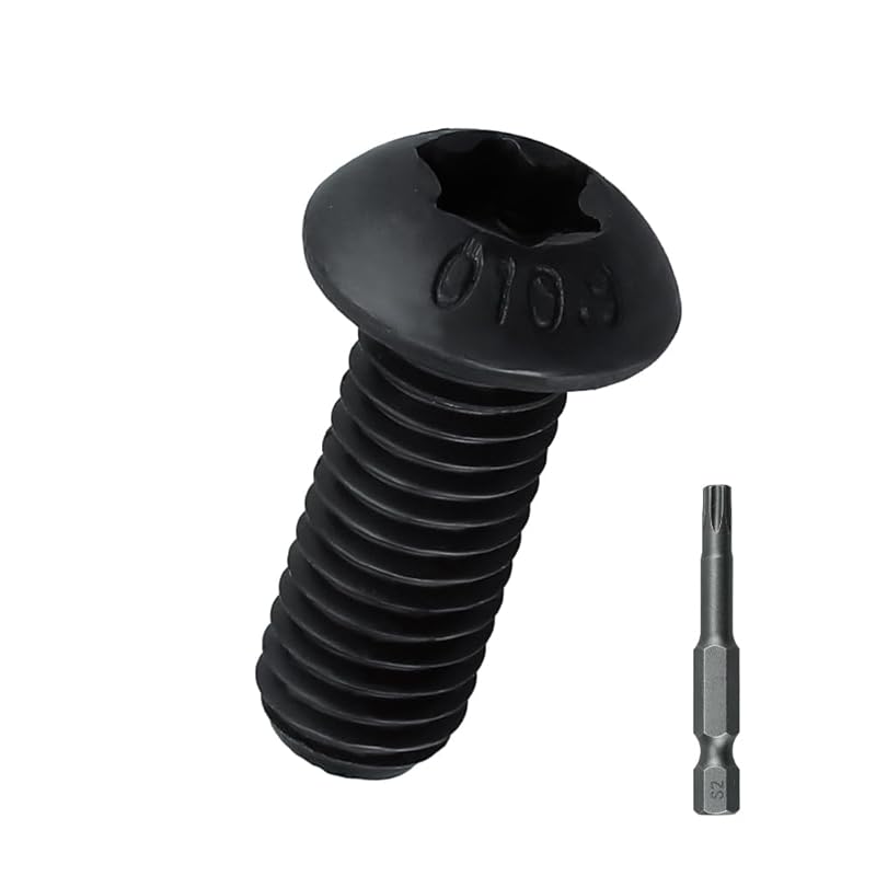 

100 pcs M3-0.5 x 6mm High-Strength Button Head Torx Screws, Grade 10.9, Black Oxide, for Precision Electronics DIY, Includes Torx Bit (Size T10) M3-0.5 x 6mm