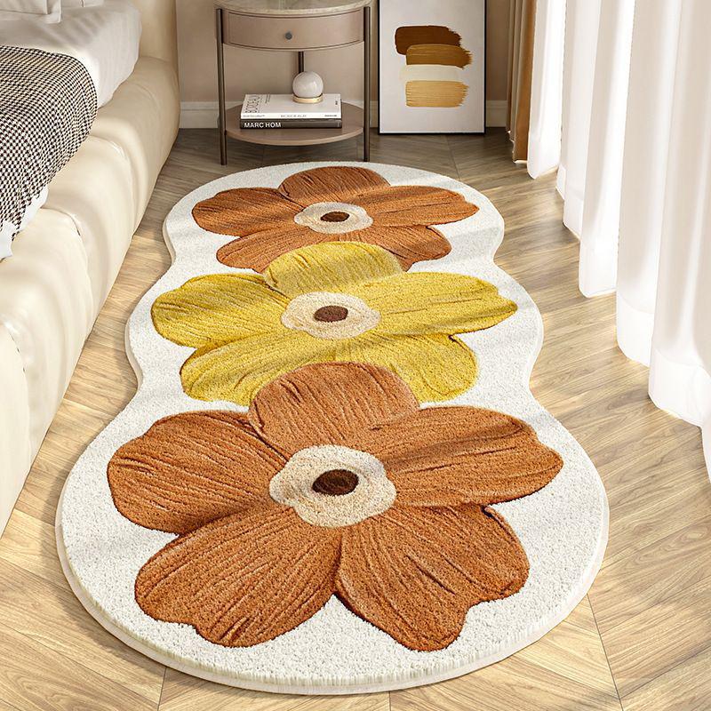 Cross-border Flower Imitation Cashmere Rug for Home, Living Room, Sofa, Bedroom, and Bedside