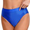 Womens Shiny Solid Color Briefs High Stretch Elastic Waistband Underwear