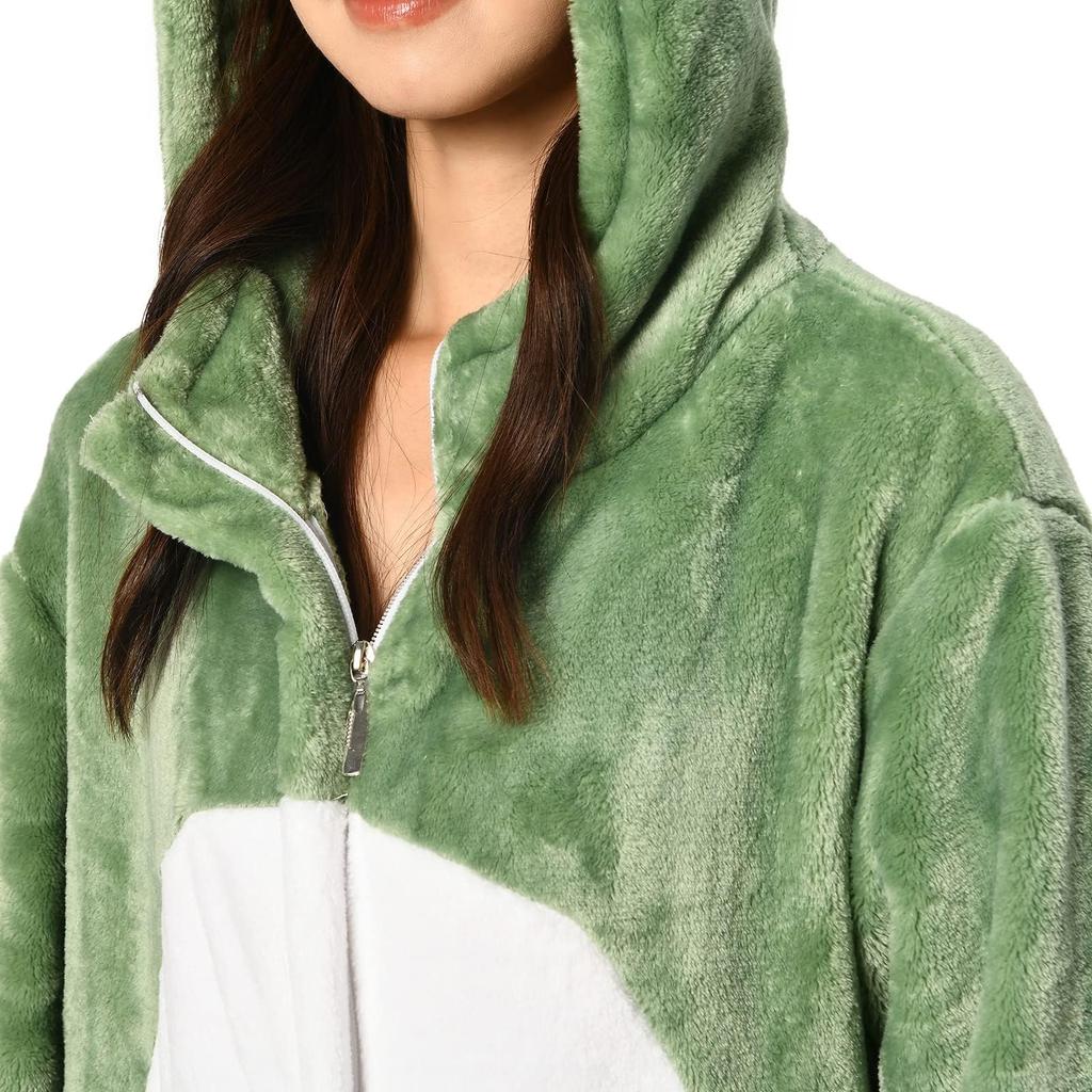 OLAOLA Dinosaur Kigurumi Pajamas for Animal Fluffy Winter Cute Loungewear for Warm and Warm for Cold Weather Flannel Material Size S Adults, Cosplay,