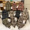 Schulranzen Rucksack weiblich Koreanische Version Herbst und Winter Neu Retro Karomuster Rucksack Japanischer Mädchenstil College-Student Literarisch und vielseitig