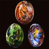 Crystal Transparent Resin Statue Dragon Egg Lava Dinosaur Egg Souvenir Resin Craft Luminous Handmade Dragon Eggs Home Decor Gift  Extra 2% Off
