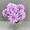 Silk Petals Dahlia Artificial Flower 7 Heads Faux Flower Simulation Flower  Living Room Decor