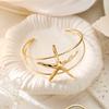 Women's Adjustable Arm Bracelet Fashionable Versatile Vacation Style Starfish Open Adjustable Arm Bracelet