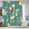 Modern bathroom decor shower curtain with floral fruit pattern for kids' bath area waterproof fabric washable home accessories B