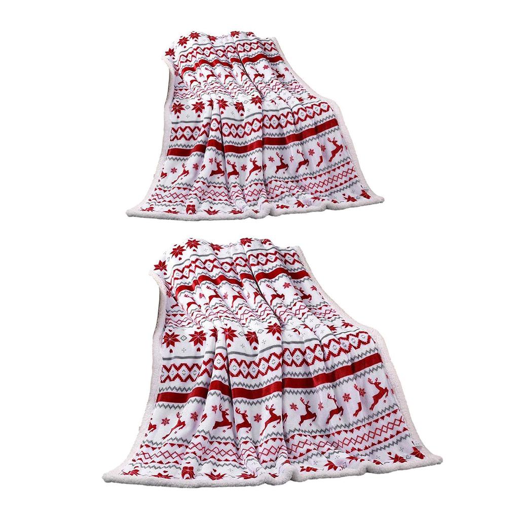 Christmas Decoration Blanket Winter Holiday Blanket for Watching TV Multipurpose Flannel Fleece Blanket