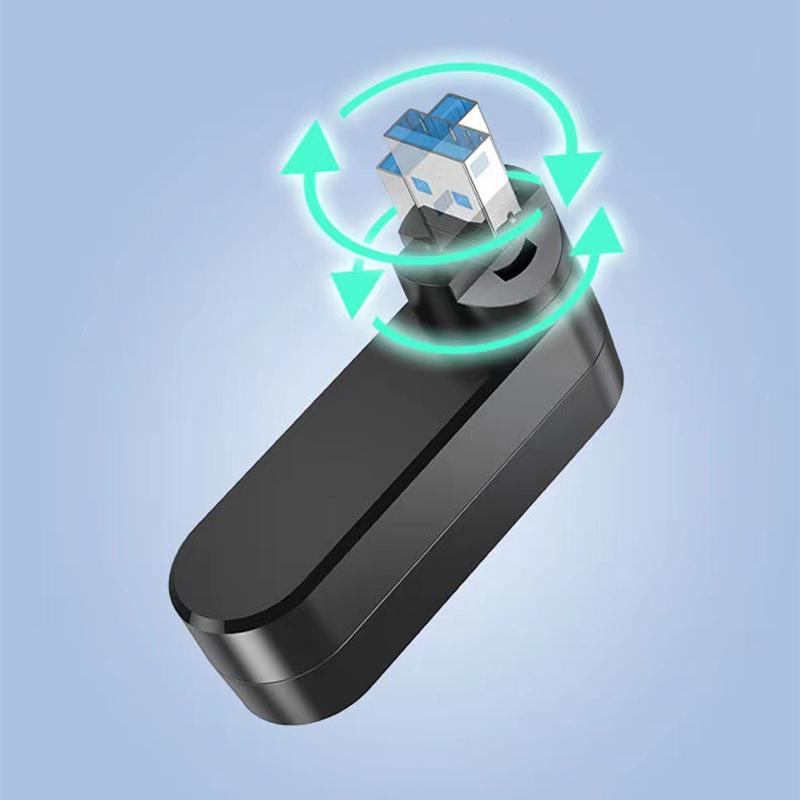 180° Rotary USB 3.0 HUB U Disk Reader Data Transfer Cable Splitter Extend Adapter USB 2.0 Type C/USB C Converter for PC Computer