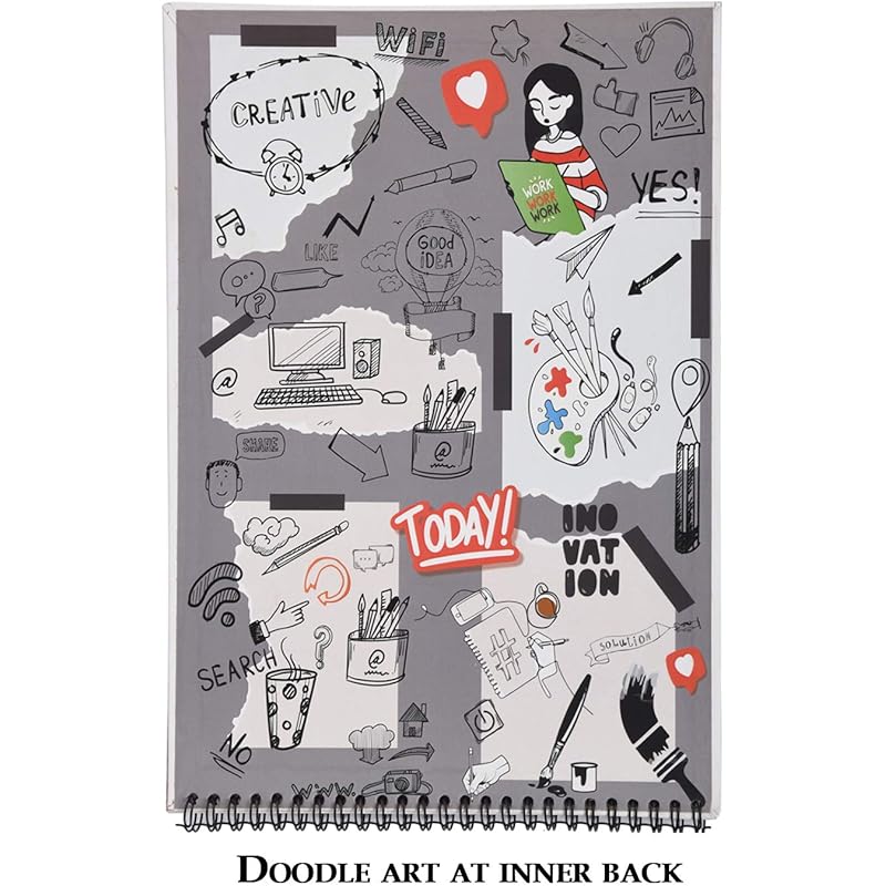Papboo Marble Art- A4 Artist Sketch Book - Drawing Book, With Back Support- 140 Gsm- 50 Pages- (Matte Finished Cover) 4