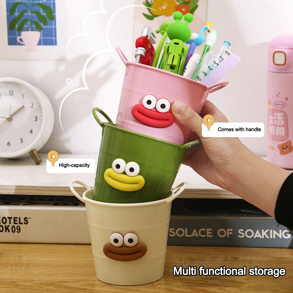 Stor Munne Pennställ Tecknad Pennbehållare Söta Skrivbordsförvaringshinkar Studentpapper