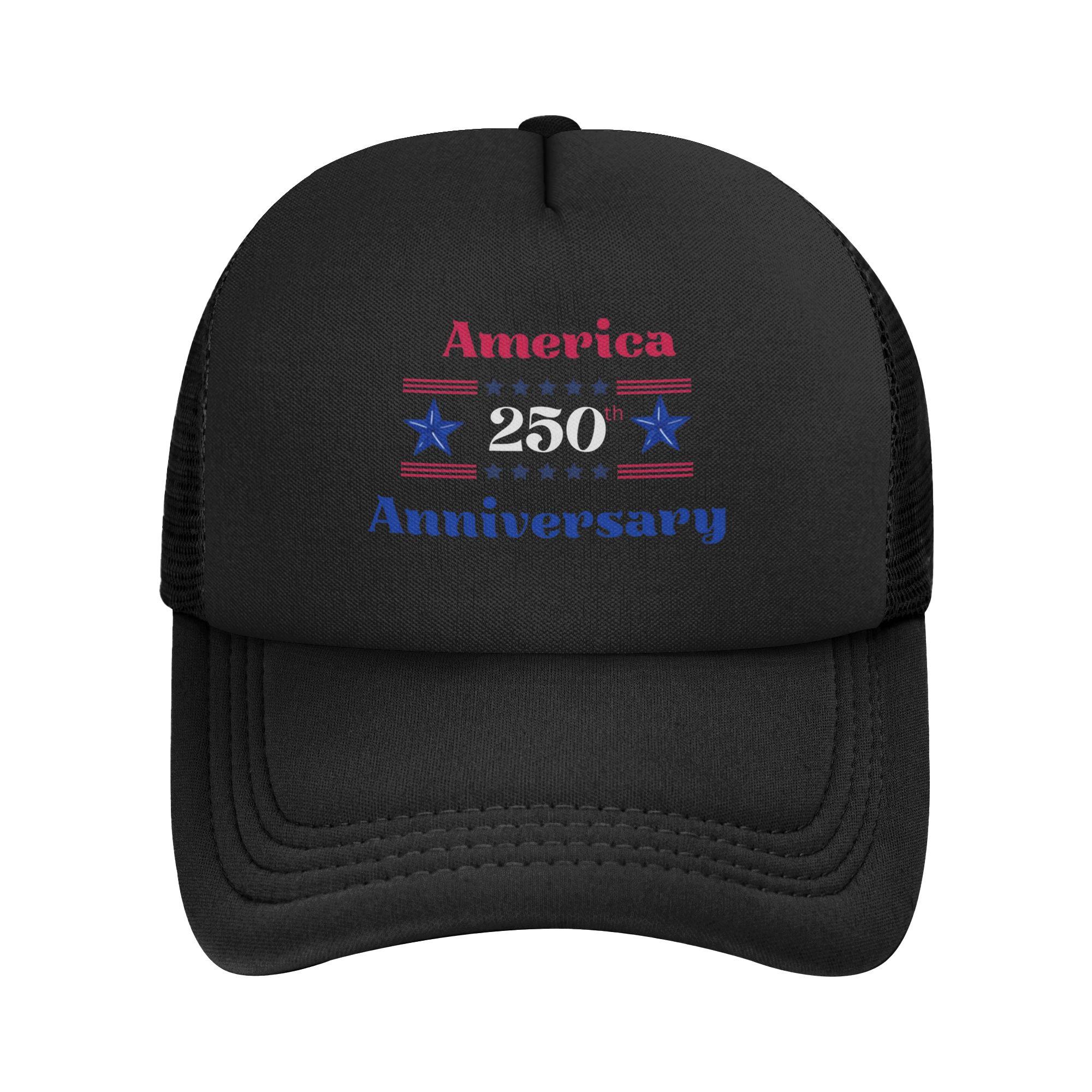 

250-летний юбилей Америки Кепка-snapback для мужчины женщины Летние сетчатые головные уборы для улицы Кепки для повседневной носки One Size