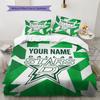 Custom Name,Dallas Stars Pattern Bedding Home Decoration Birthday Gift ( 1 Duvet Cover + 2 Pillowcase, Without Core),fan Merchandise.