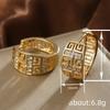 Luxury Hollow Geometric Great Wall Textured Earrings