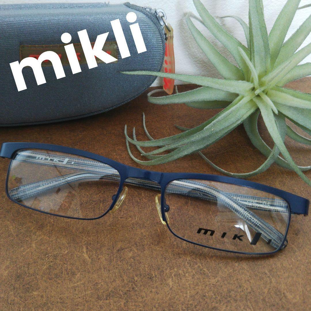 Used mikli 0410 square metal glasses